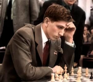 Bobby Fischer playing chess