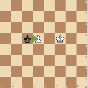 King captures pawn