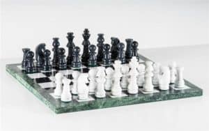 18" Marble Black and White Chess Set