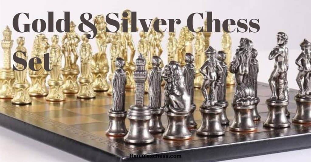 Details about   Luxury Metal Chess Set Silver Gold First Class Chrome Plated 35 × 35 Cm Boxed 