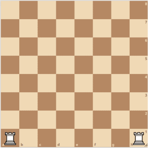 Which Chess Piece Starts on a1 and h1?